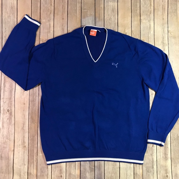 puma v neck sweater
